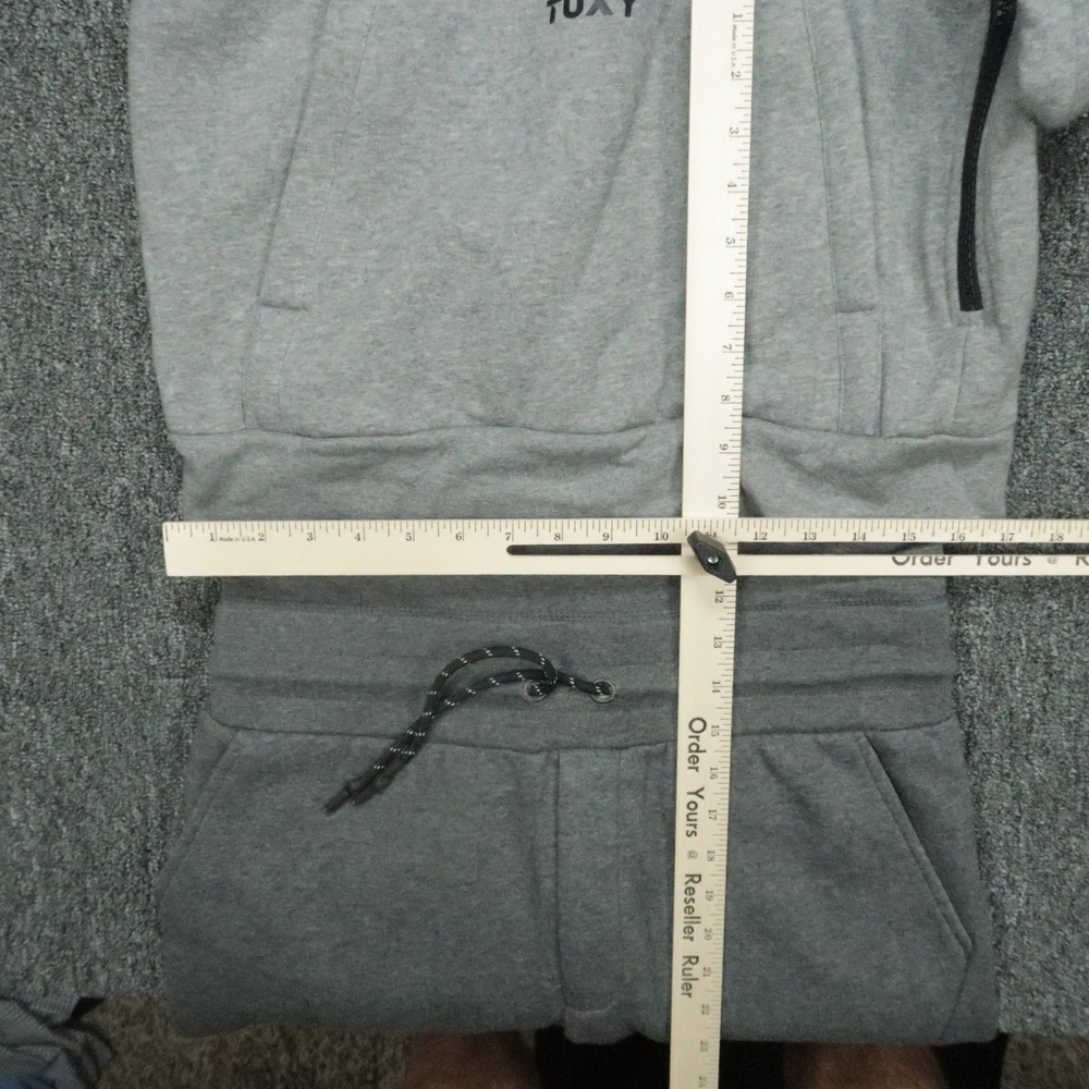Tuxy Suit Mens Medium Gray One Piece‎ Zip Up Hoodie Sweat Jumpsuit - Picture 7 of 11